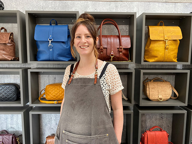Small Business Saturday is celebrating independents like Debbie Machperson Atelier which sells handmade leather and cork accessories.